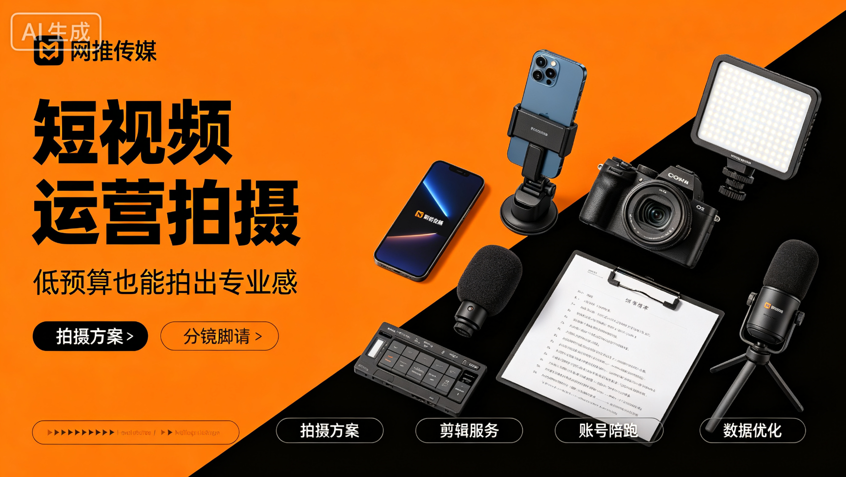 短视频运营服务宣传示意图